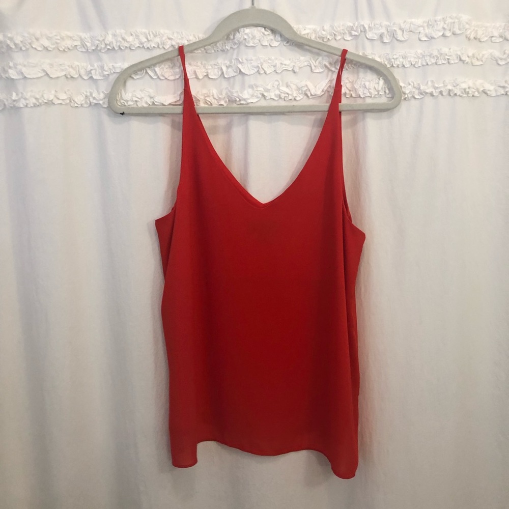 Red V Neck Camisole